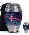 Night Beach Theme Large Urn With 1 Keepsake Urn