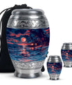 Night Beach Theme Large Urn With 2 Keepsake Urn