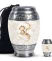 Dragons Theme Large Urn With 1 Keepsake Urn