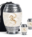 Dragons Theme Large Urn With 2 Keepsake Urn