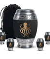 Octopus Theme Large Urn With 4 Keepsake Urn
