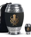 Octopus Theme Large Urn With 1 Keepsake Urn