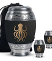 Octopus Theme Large Urn With 2 Keepsake Urn