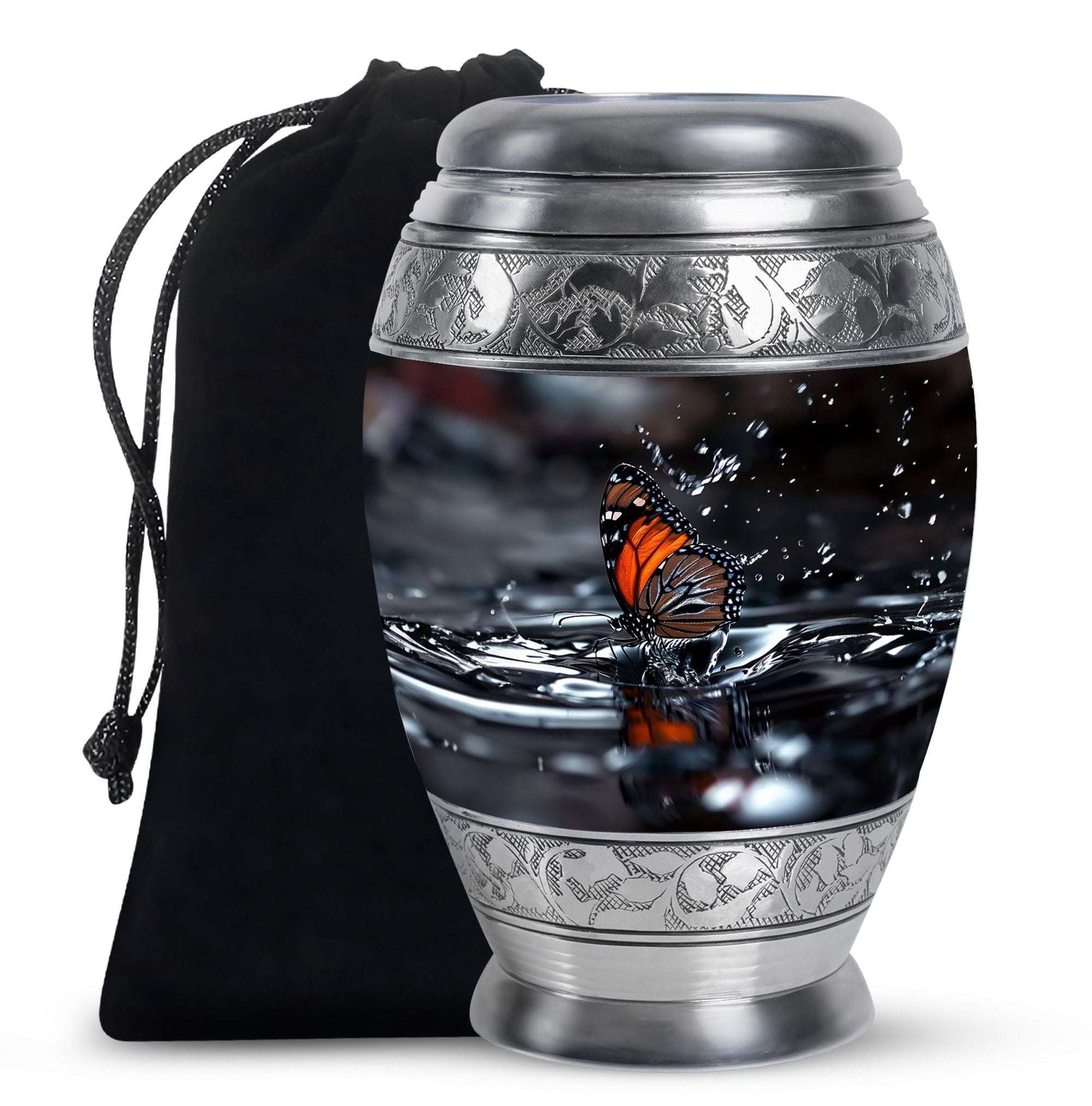 Butterfly Theme Large Urn 10 Inch