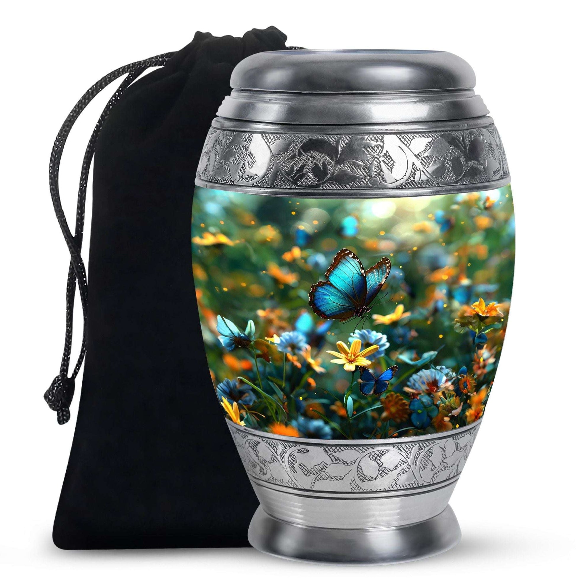 Butterfly Theme Large Urn 10 Inch