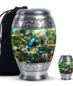 Butterfly Theme Large Urn With 1 Keepsake Urn