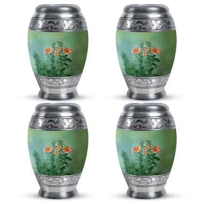 Flowers Theme 3 Inch Keepsake Pack of 4