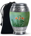 Flowers Theme Large Urn 10 Inch