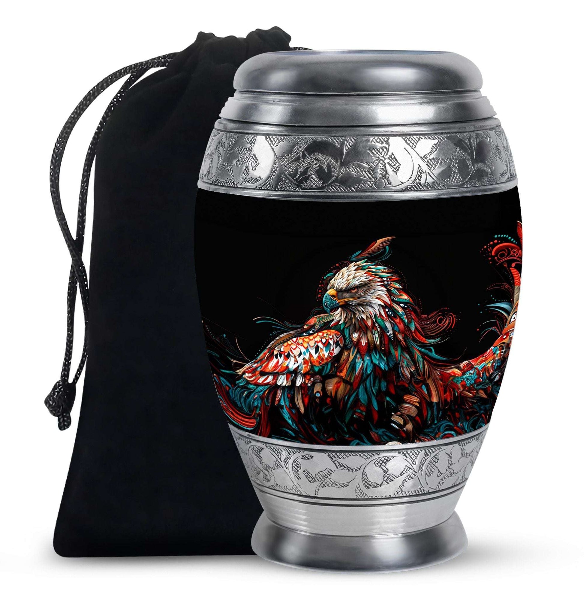 Eagle Theme Large Urn 10 Inch