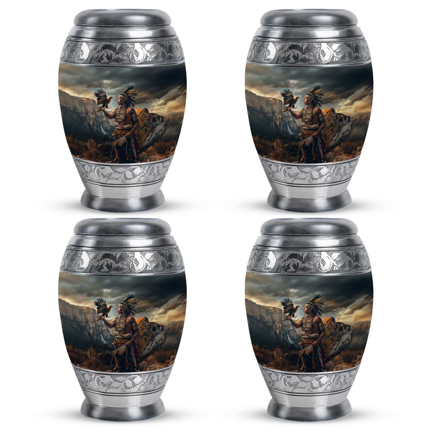 Tribe Man Theme 3 Inch Keepsake Pack of 4