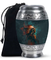 Tribe Man Theme Large Urn 10 Inch