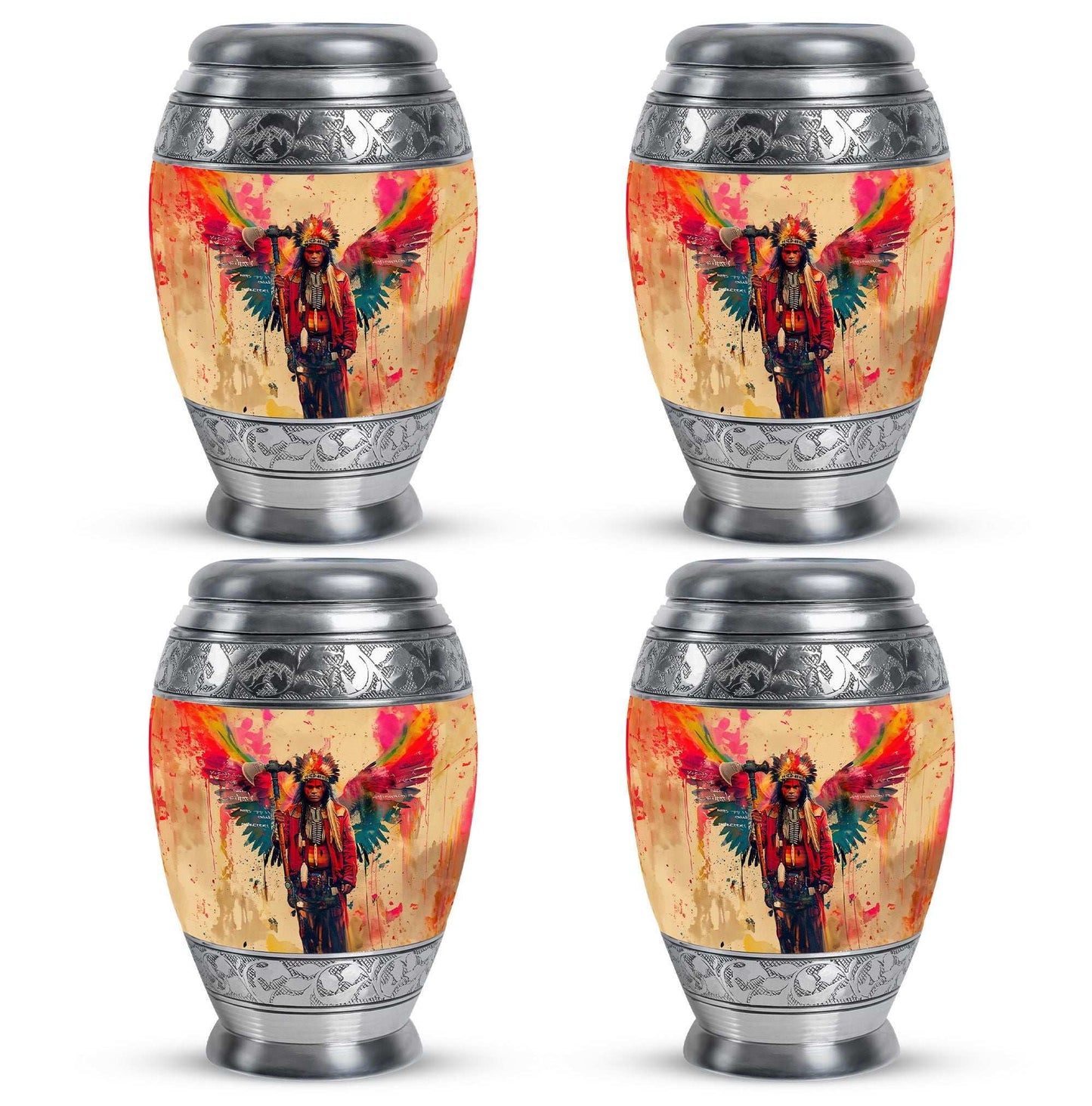 Tribe Man Theme 3 Inch Keepsake Pack of 4