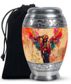 Tribe Man Theme Large Urn 10 Inch