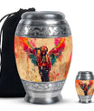 Tribe Man Theme Large Urn With 1 Keepsake Urn