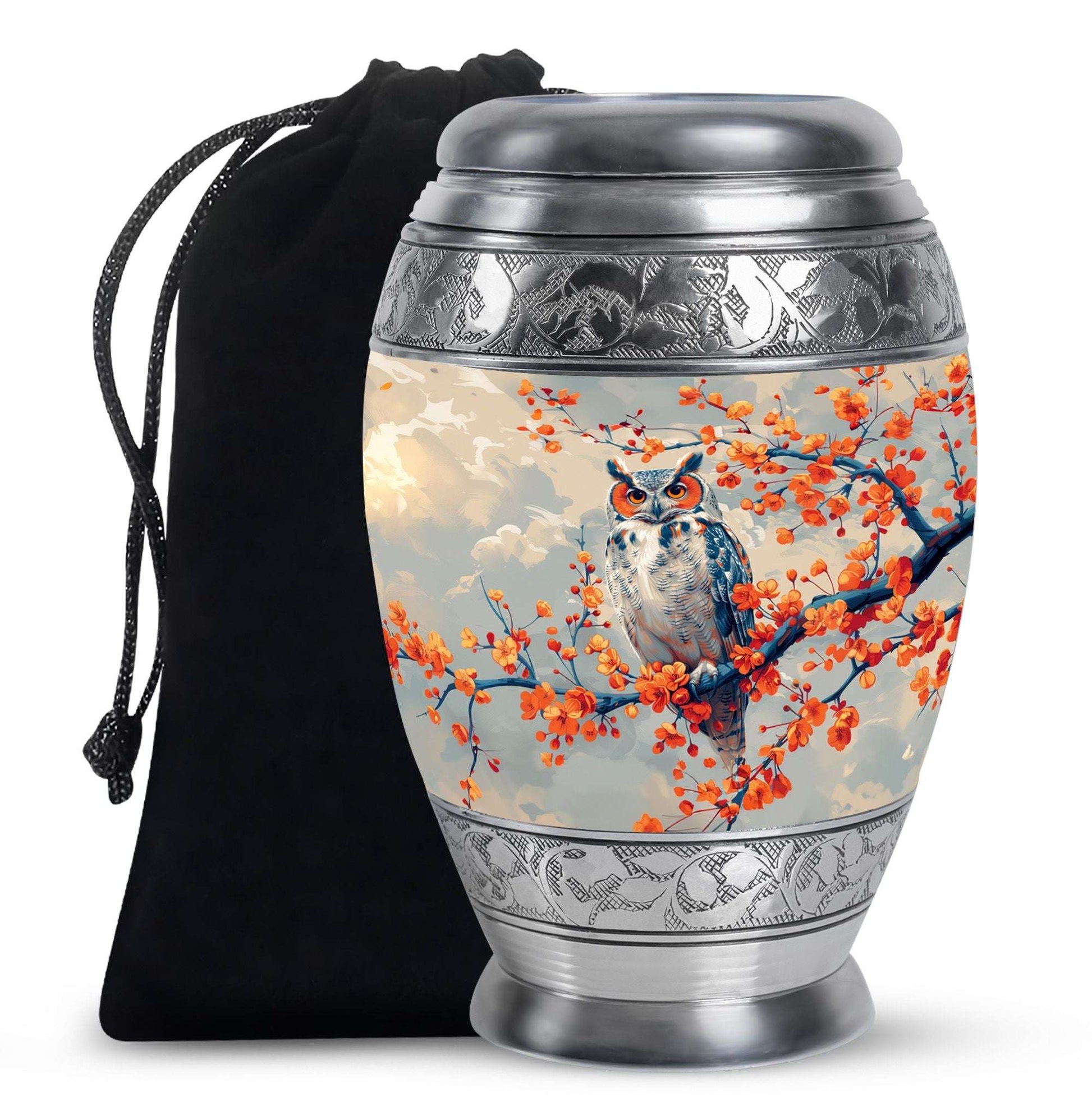 Owl Theme Large Urn 10 Inch