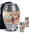 Owl Theme Large Urn With 2 Keepsake Urn