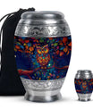 Owl Theme Large Urn With 1 Keepsake Urn