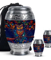 Owl Theme Large Urn With 2 Keepsake Urn