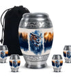 Owl Theme Large Urn With 4 Keepsake Urn