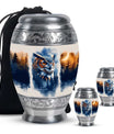 Owl Theme Large Urn With 2 Keepsake Urn