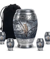 Owl Theme Large Urn With 4 Keepsake Urn