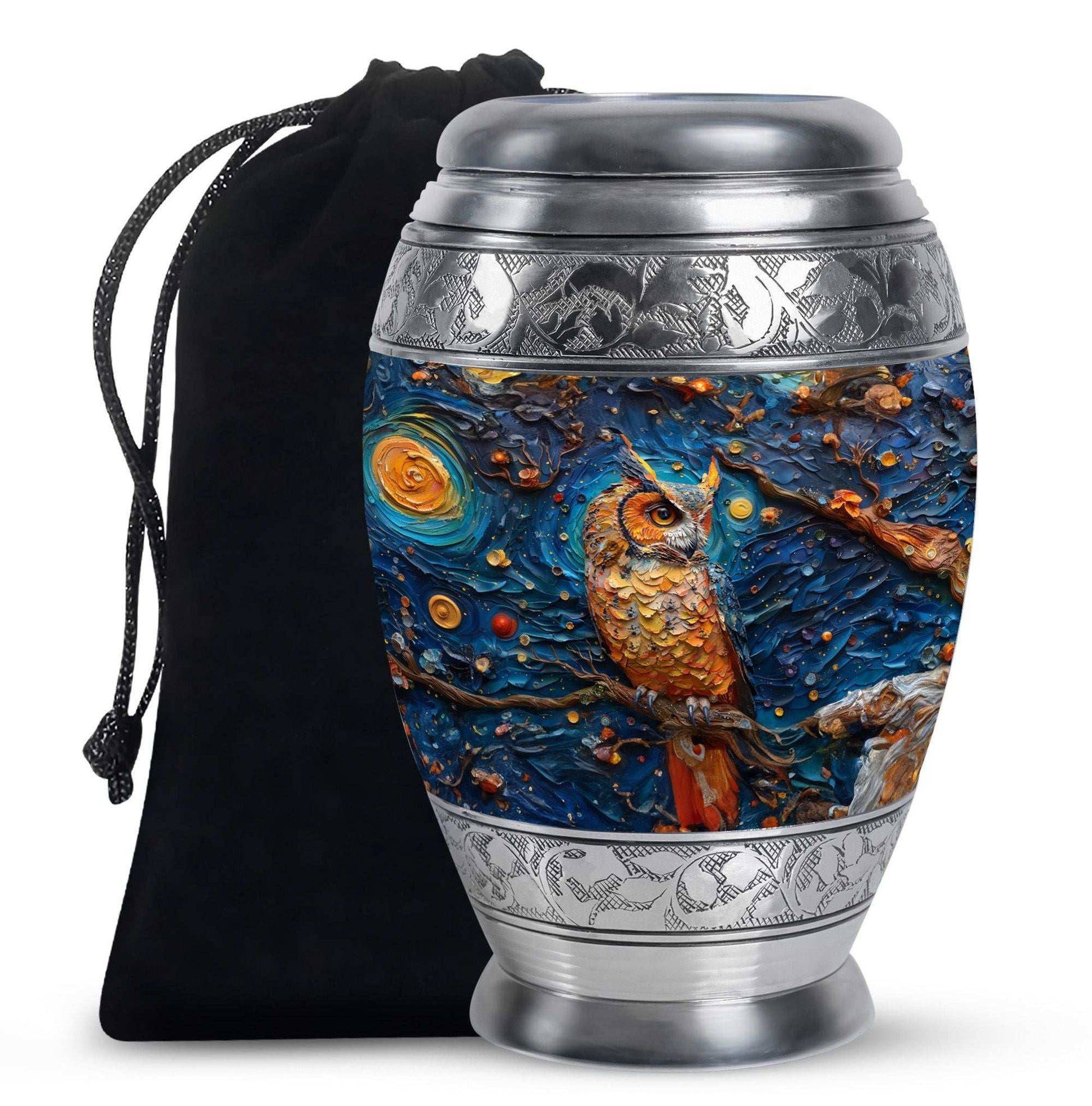 Owl Theme Large Urn 10 Inch