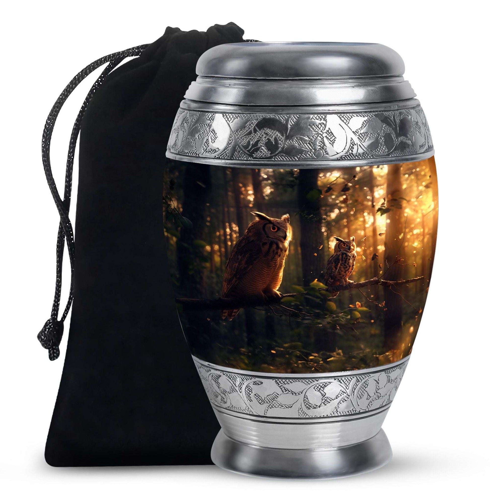Owl Theme Large Urn 10 Inch