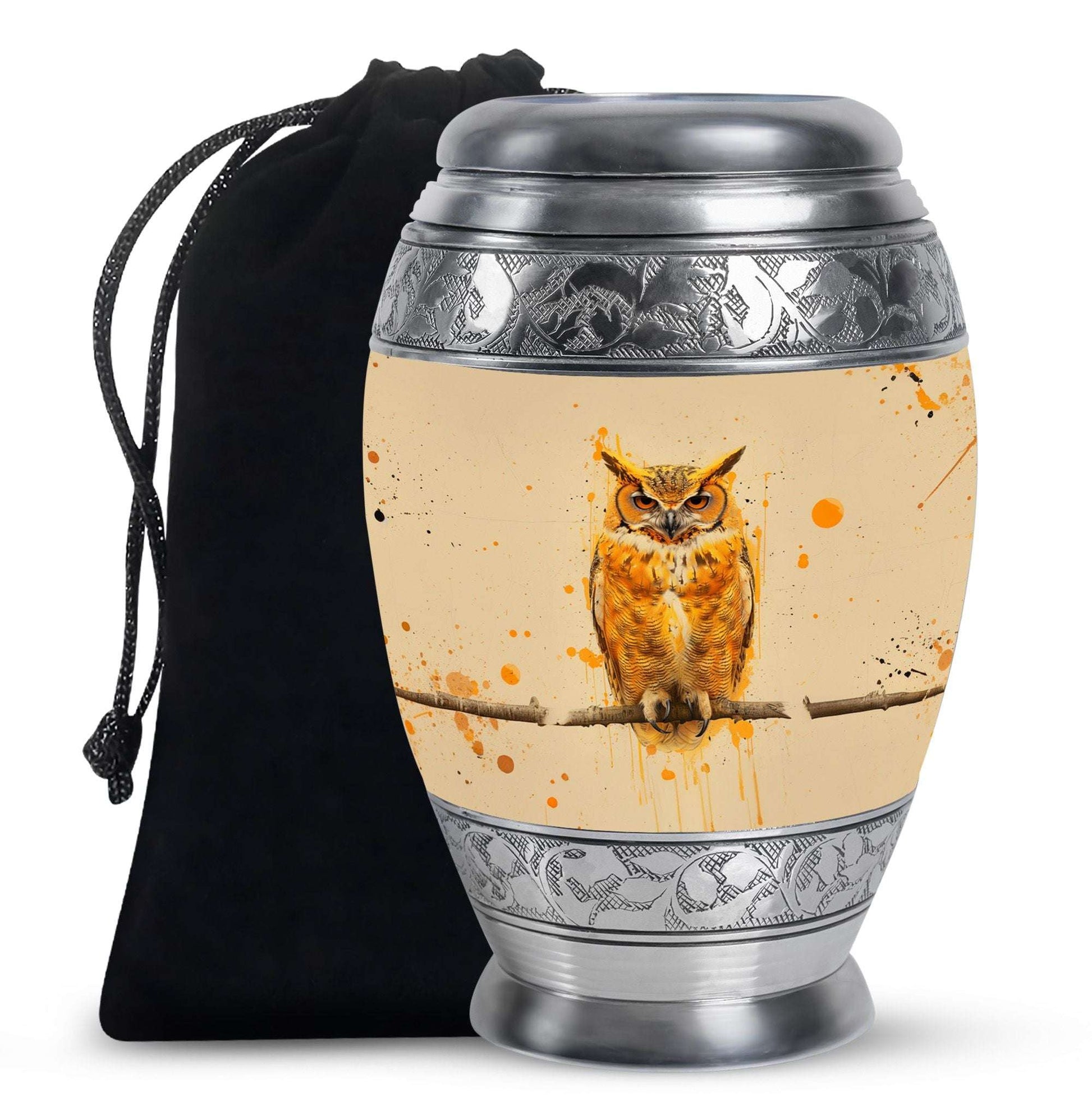Owl Theme Large Urn 10 Inch