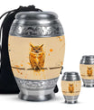 Owl Theme Large Urn With 2 Keepsake Urn