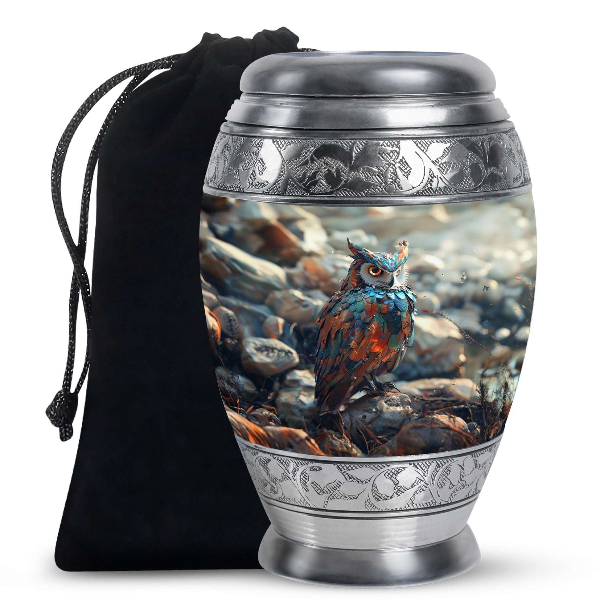 Owl Theme Large Urn 10 Inch