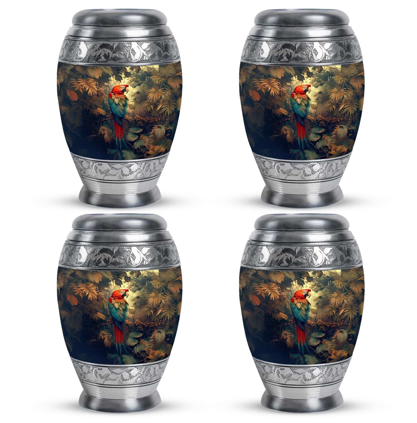 Macaw Parrot Theme 3 Inch Keepsake Pack of 4