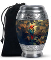 Macaw Parrot Theme Large Urn 10 Inch