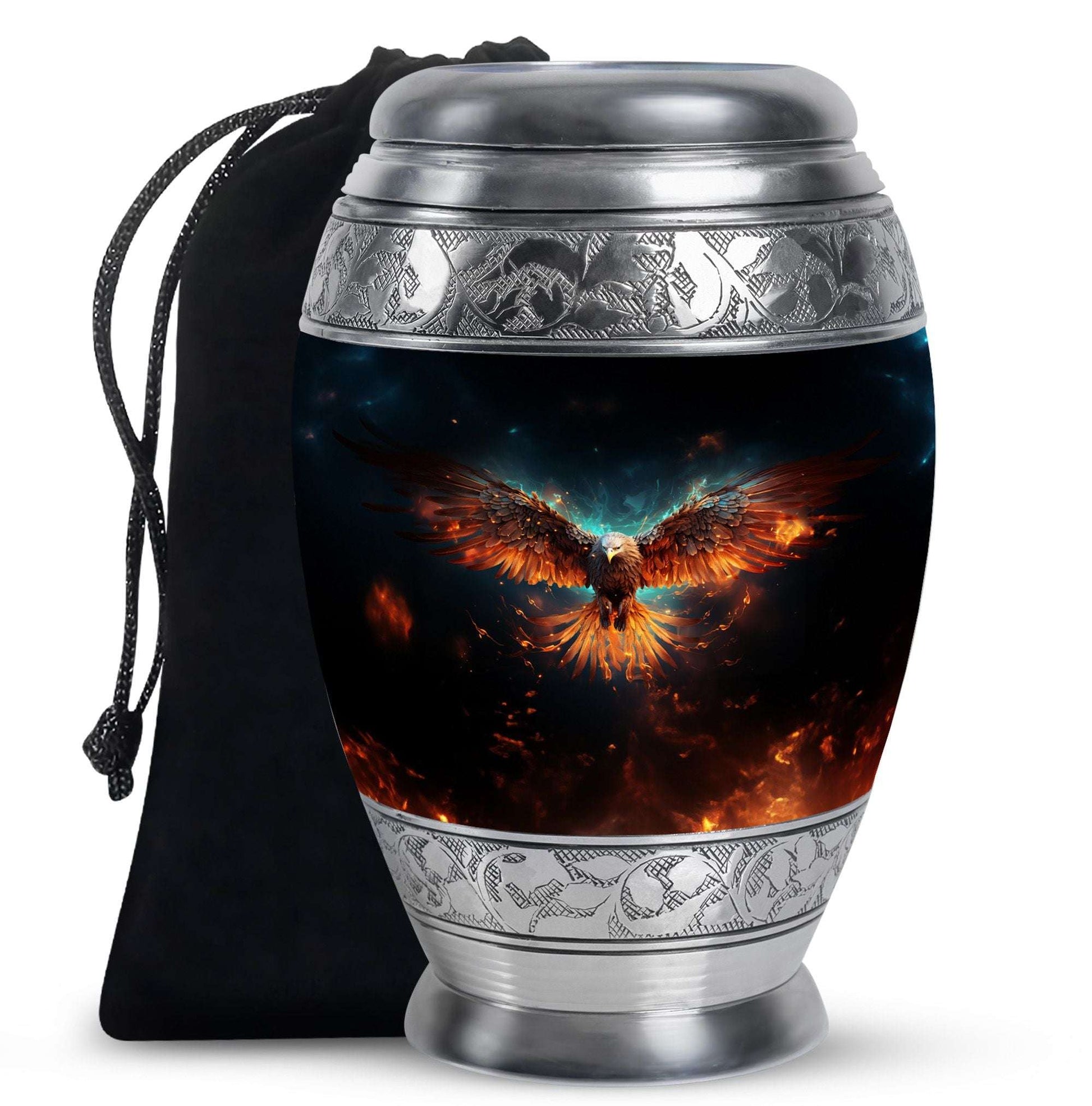 Eagle Theme Large Urn 10 Inch