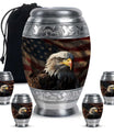 Eagle Theme Large Urn With 4 Keepsake Urn