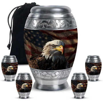 Large Urn With 4 Keepsake Urn