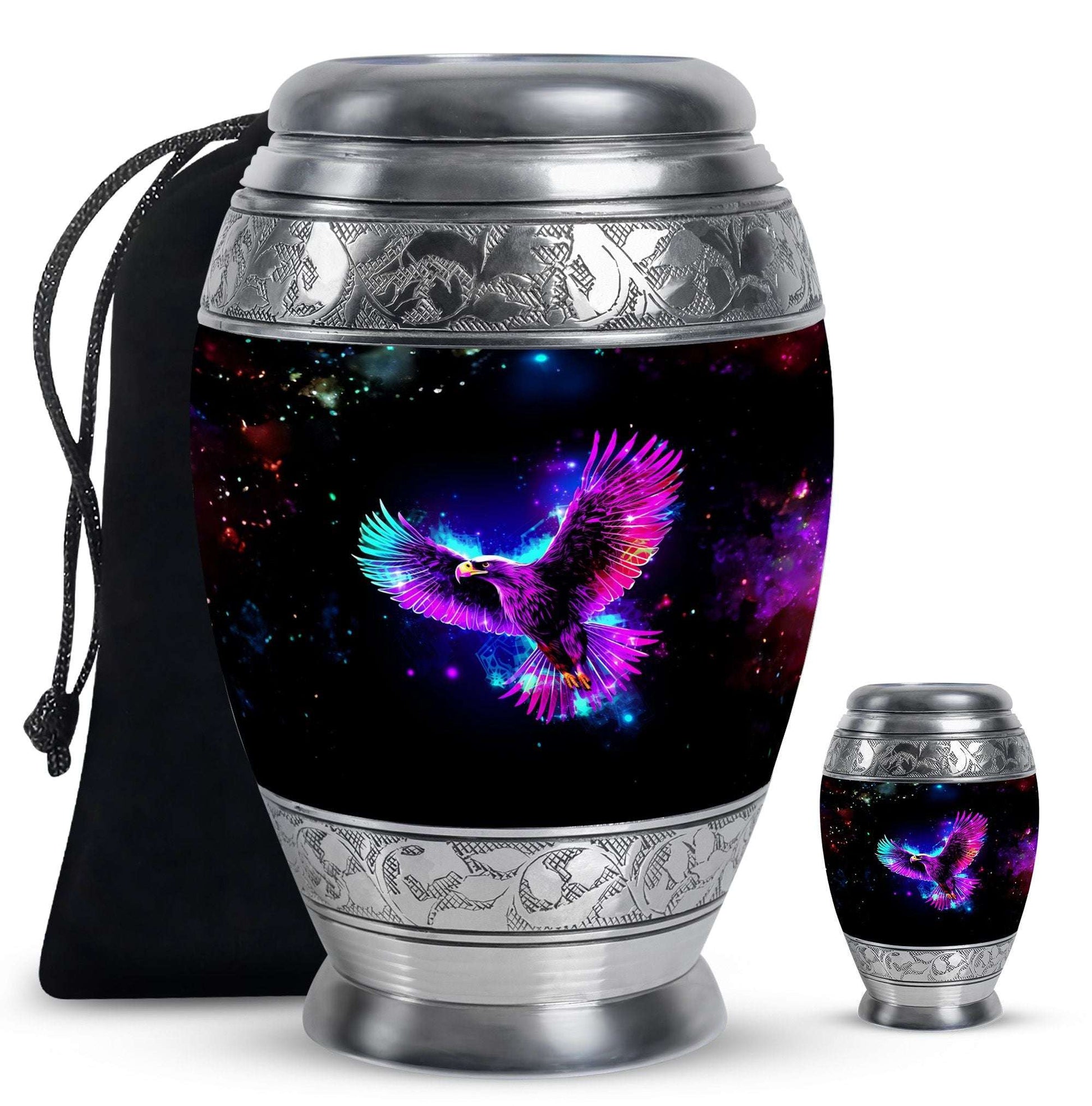 Eagle Theme Large Urn With 1 Keepsake Urn