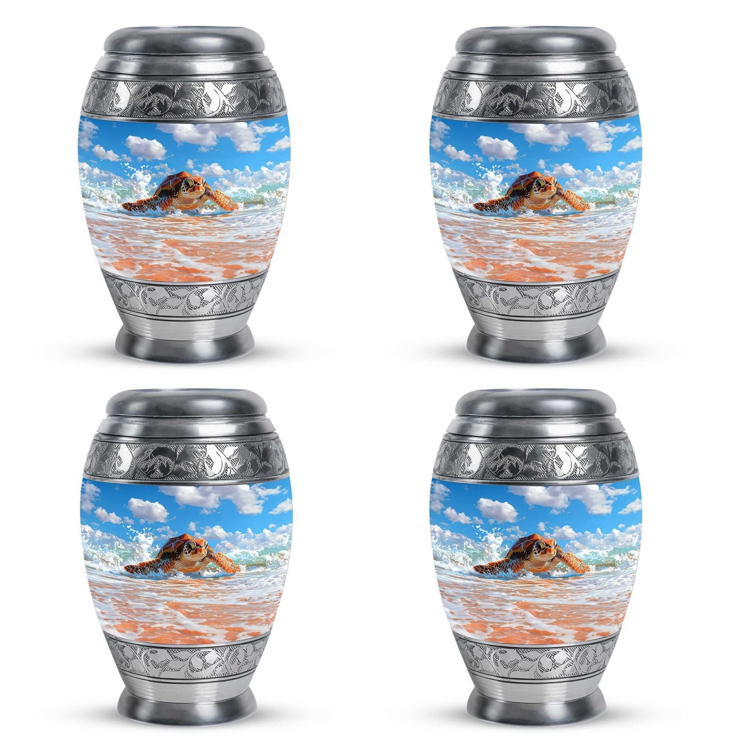Turtle Theme 3 Inch Keepsake Pack of 4