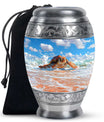 Turtle Theme Large Urn 10 Inch