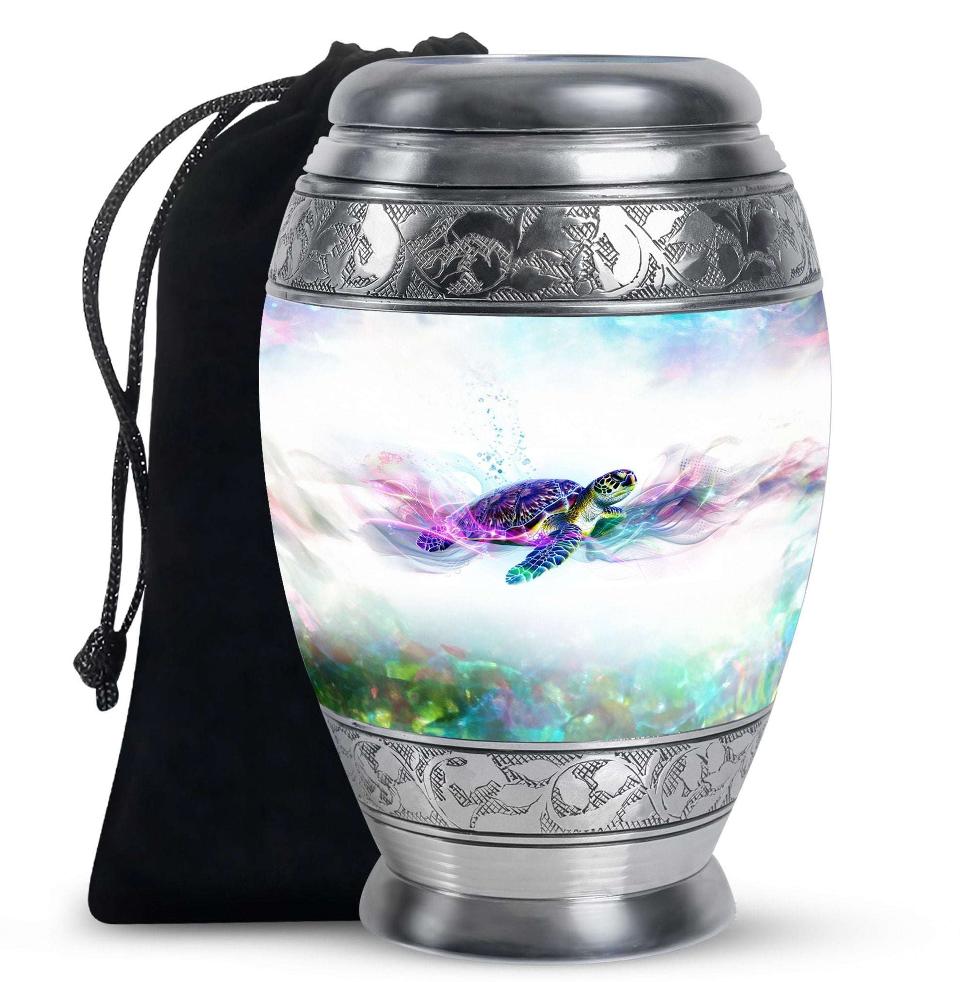 Turtle Theme Large Urn 10 Inch