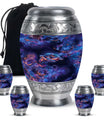 Turtle Theme Large Urn With 4 Keepsake Urn