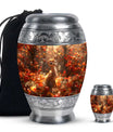 Deer Theme Large Urn With 1 Keepsake Urn