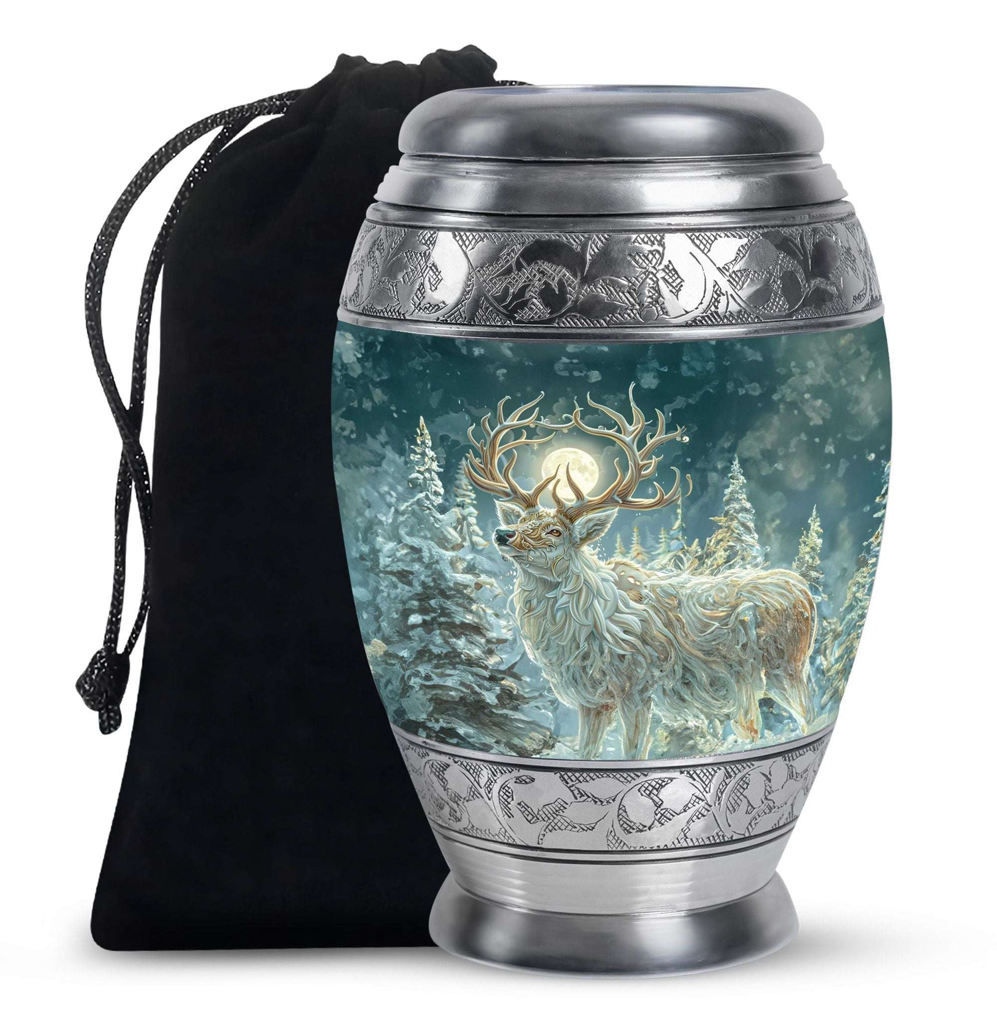 Deer Theme Large Urn 10 Inch