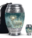 Deer Theme Large Urn With 1 Keepsake Urn