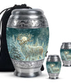 Deer Theme Large Urn With 2 Keepsake Urn
