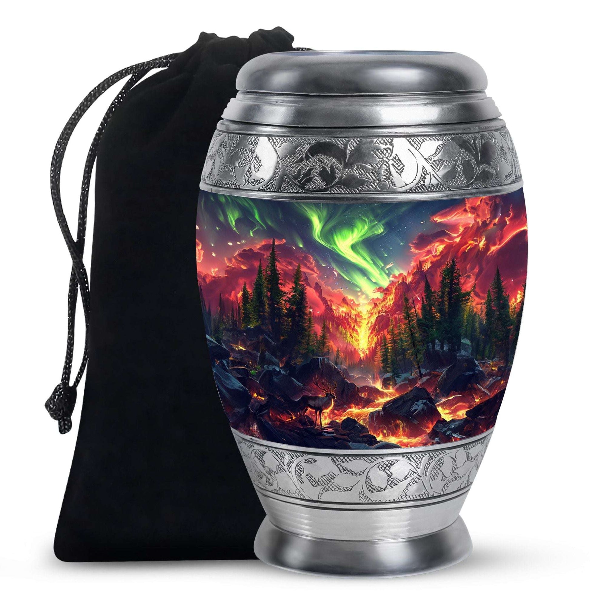 Deer Theme Large Urn 10 Inch