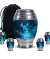 Deer Theme Large Urn With 4 Keepsake Urn