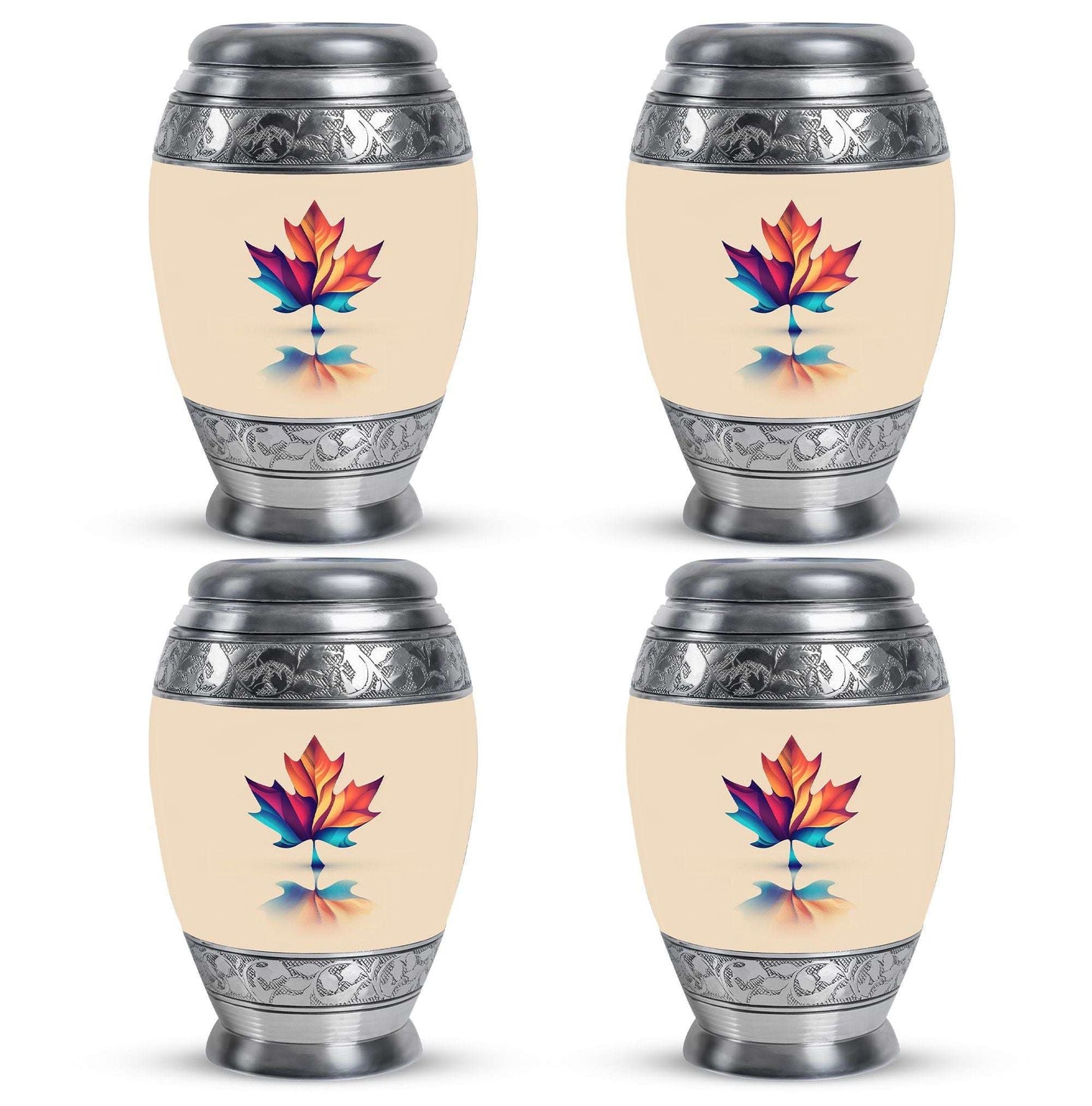 Mapple Leaf Theme 3 Inch Keepsake Pack of 4