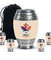 Mapple Leaf Theme Large Urn With 4 Keepsake Urn
