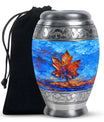 Mapple Leaf Theme Large Urn 10 Inch