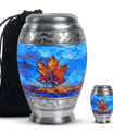 Mapple Leaf Theme Large Urn With 1 Keepsake Urn
